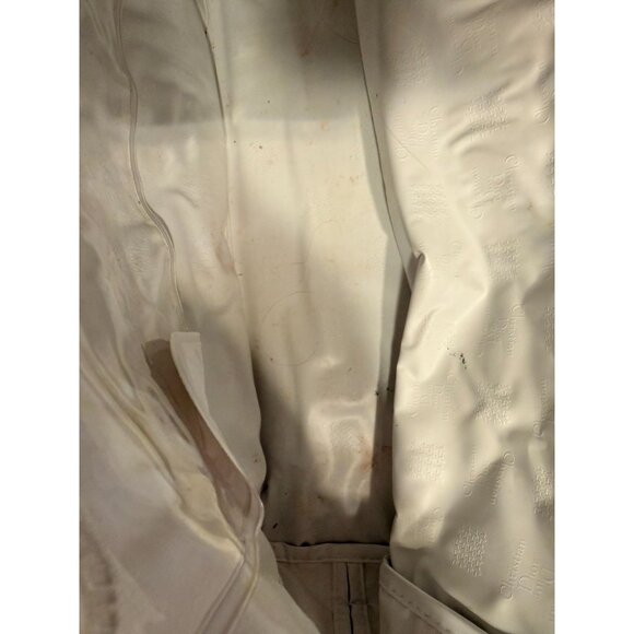 Christian Dior Floral Print Cosmetic Bag Navy Vintage Zip Pouch 9x4x14 9x8 80s - Picture 8 of 16